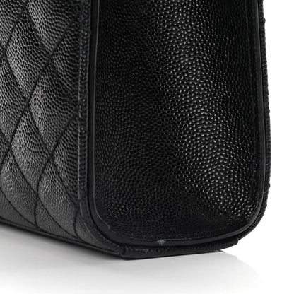 Saint Laurent Grain De Poudre Textured Mixed Matelasse Triquilt Medium Monogram Satchel Black 15 of 17