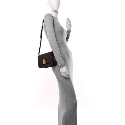 Burberry Calfskin Monogram Embossed TB Bag Oxblood 2 of 11