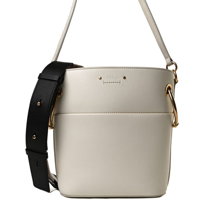 Chloe Smooth Calfskin Small Roy Bucket Bag Natural White 10 of 12