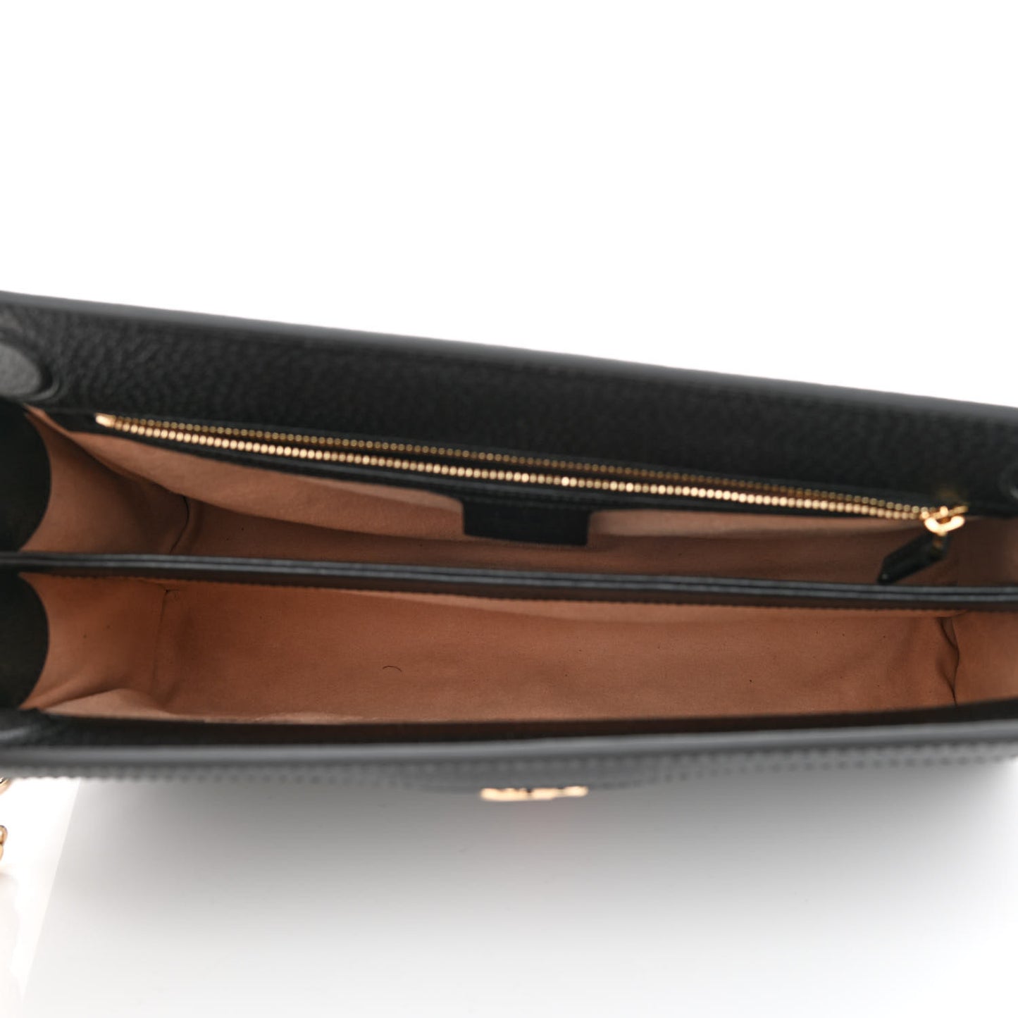 Textured Calfskin Web Medium Ophidia Chain Shoulder Bag Black