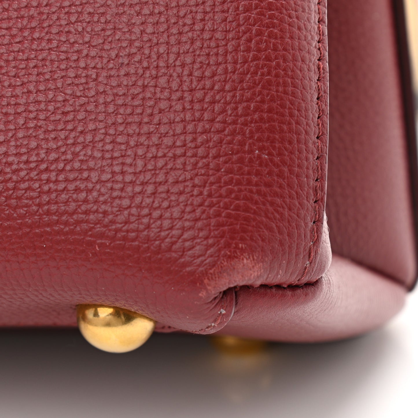 Derby Calfskin House Check Small Banner Tote Russet Red