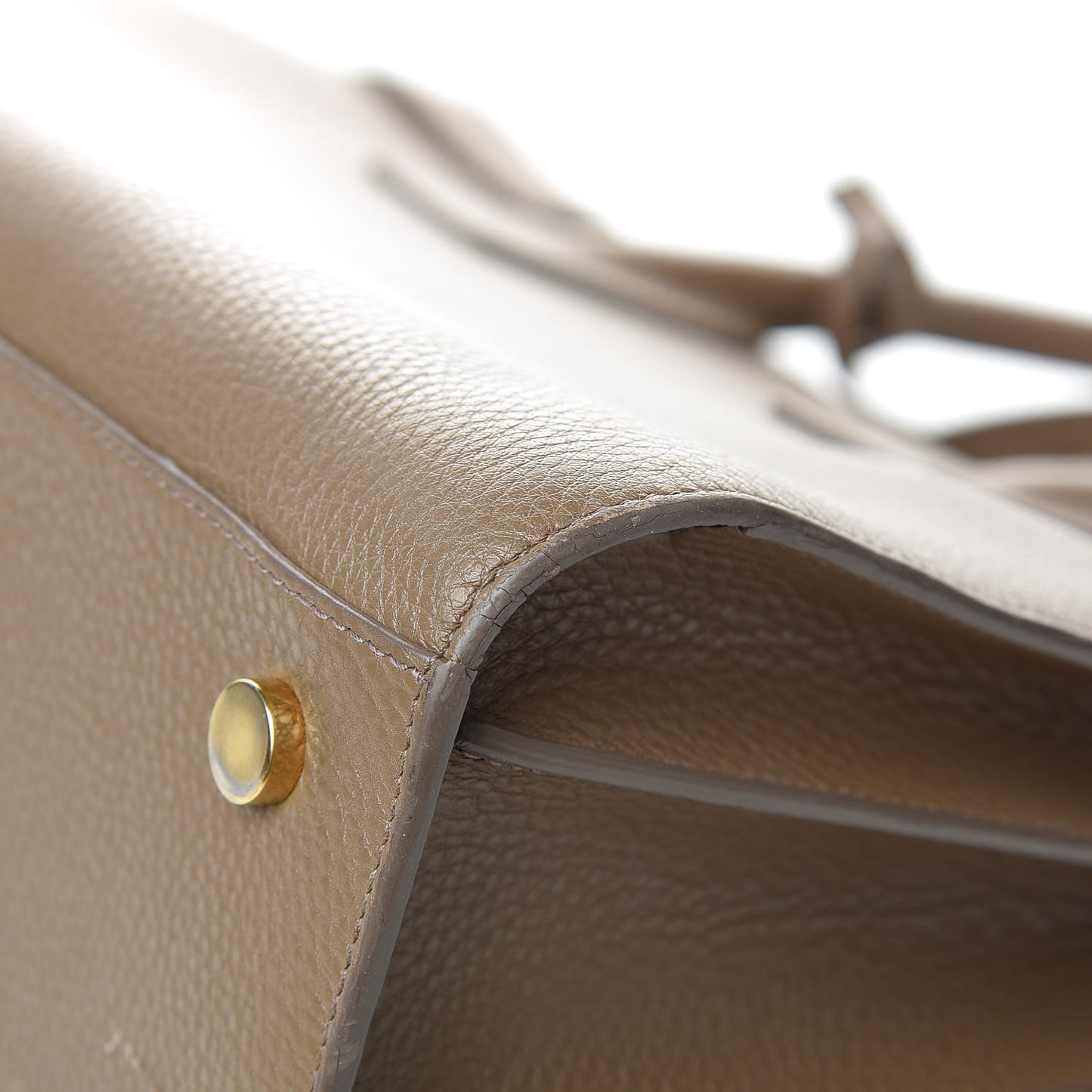 Grained Calfskin Large Sac De Jour Taupe