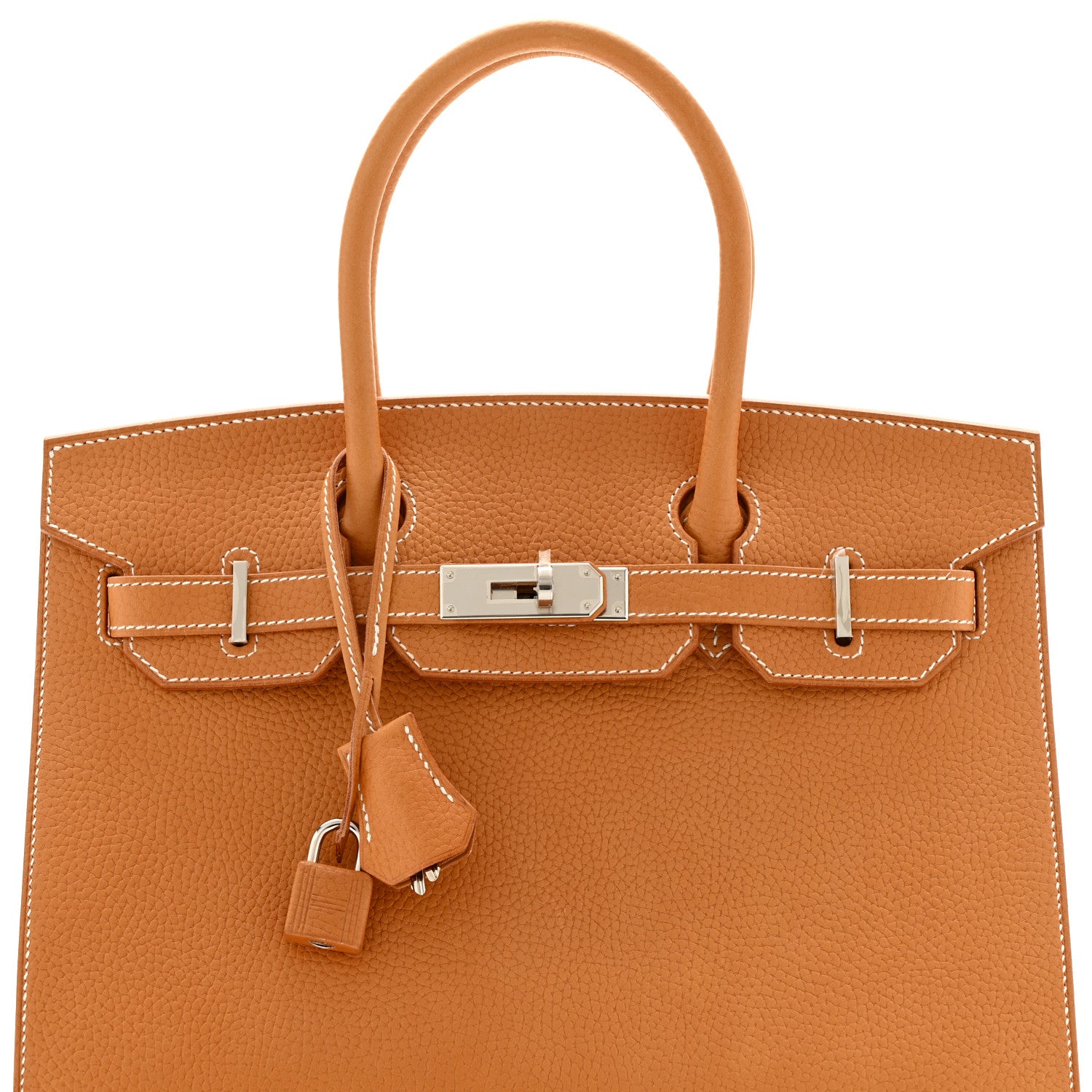 Hermes Vache Naturelle Grainee Birkin Sellier 30 Natural Sable 8 of 13