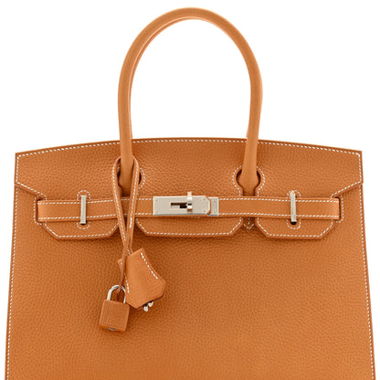 Hermes Vache Naturelle Grainee Birkin Sellier 30 Natural Sable 8 of 13