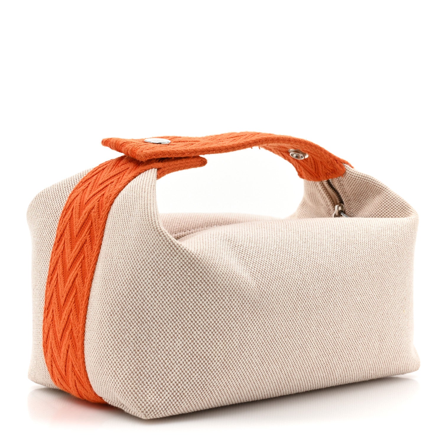 Hermes Canvas Small Bride-A-Brac Pouch Natural Orange 3 of 8