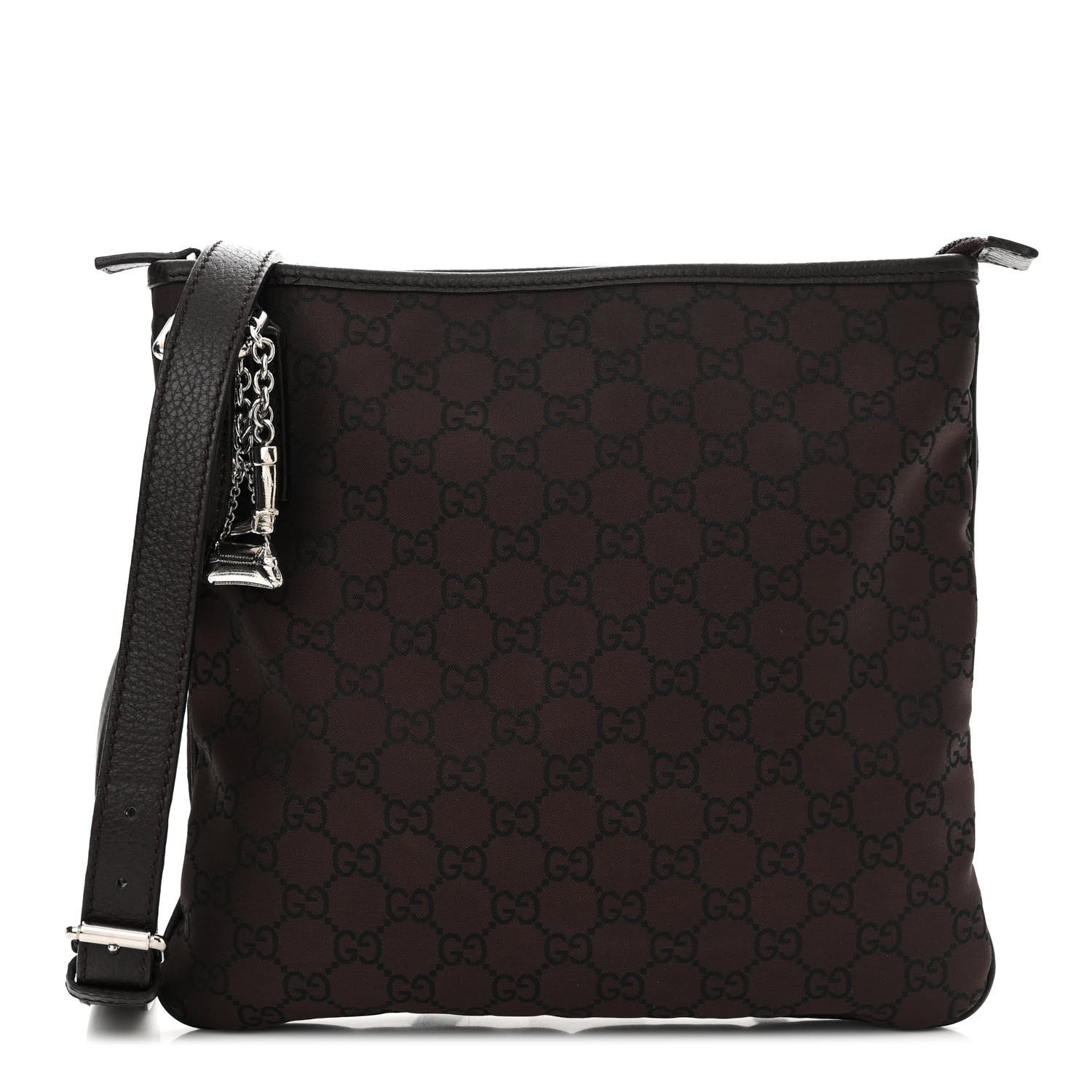 Gucci Monogram Jolicoeur Charms Messenger Bag Brown 1 of 12