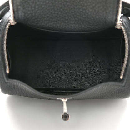 Hermes Taurillon Clemence Mini Lindy 20 Black 5 of 12