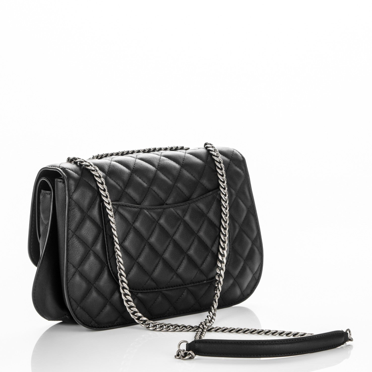Chanel Goatskin Quilted Double Flap Black 3 of 6