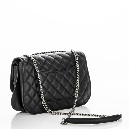 Chanel Goatskin Quilted Double Flap Black 3 of 6