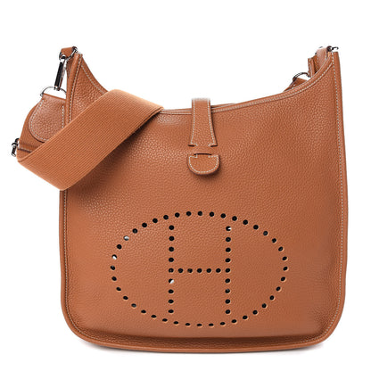 Hermes Taurillon Clemence Evelyne III GM Gold 1 of 10