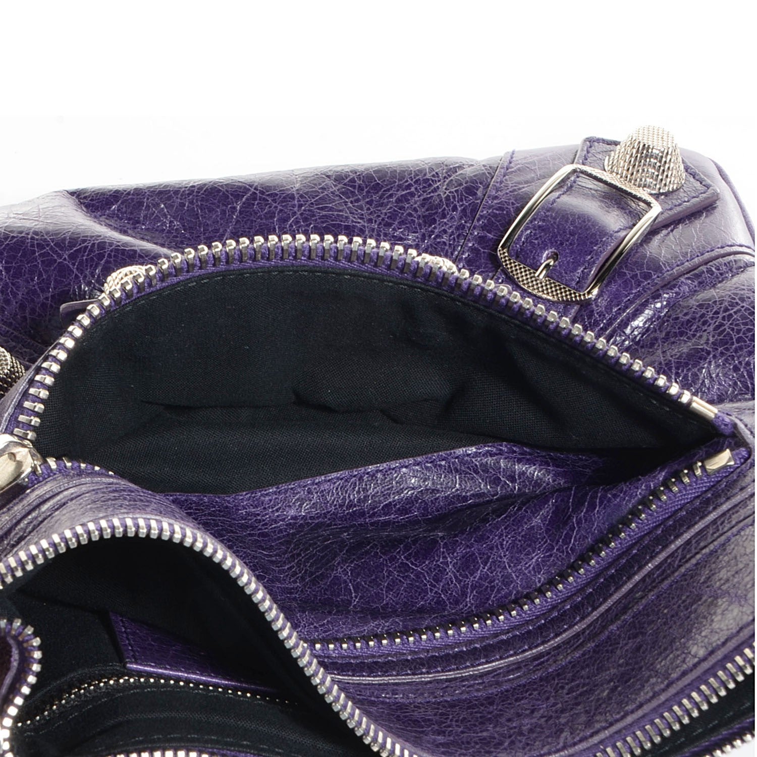 Balenciaga Agneau Giant 21 Silver Hardware Flat Handle Clutch Raisin 10 of 10