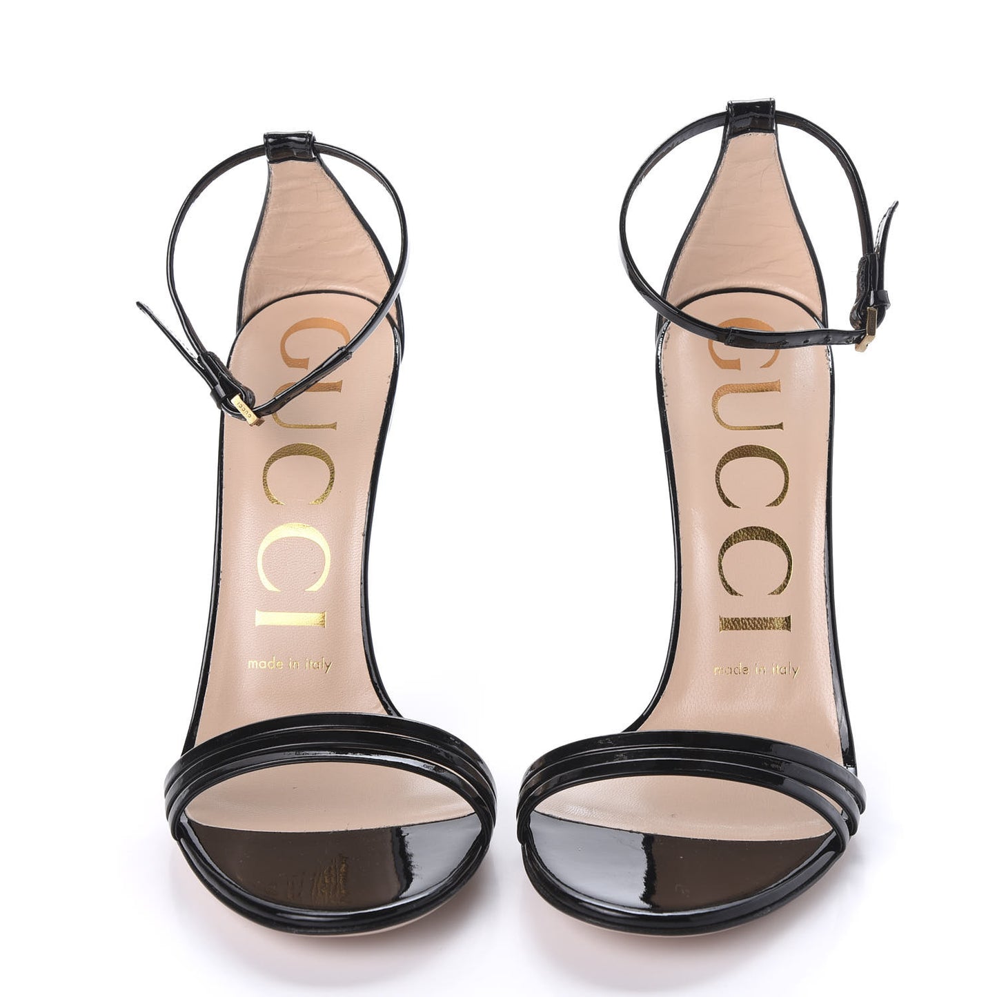 Patent Crystal Removable Bow Sandals 36.5 Black