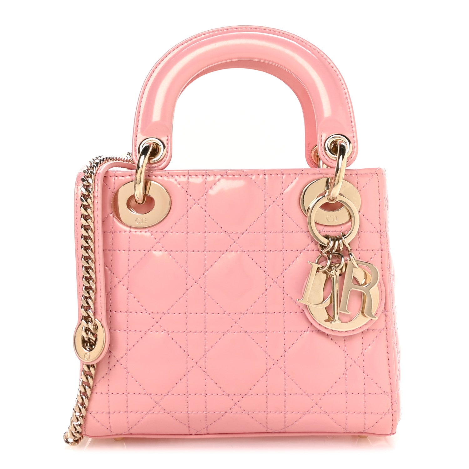 Christian Dior Patent Cannage Mini Lady Dior Pink 1 of 10