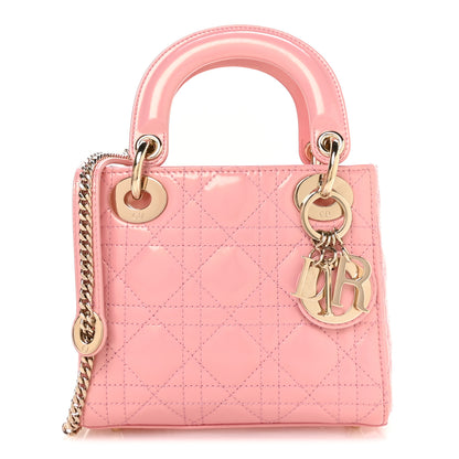 Christian Dior Patent Cannage Mini Lady Dior Pink 1 of 10