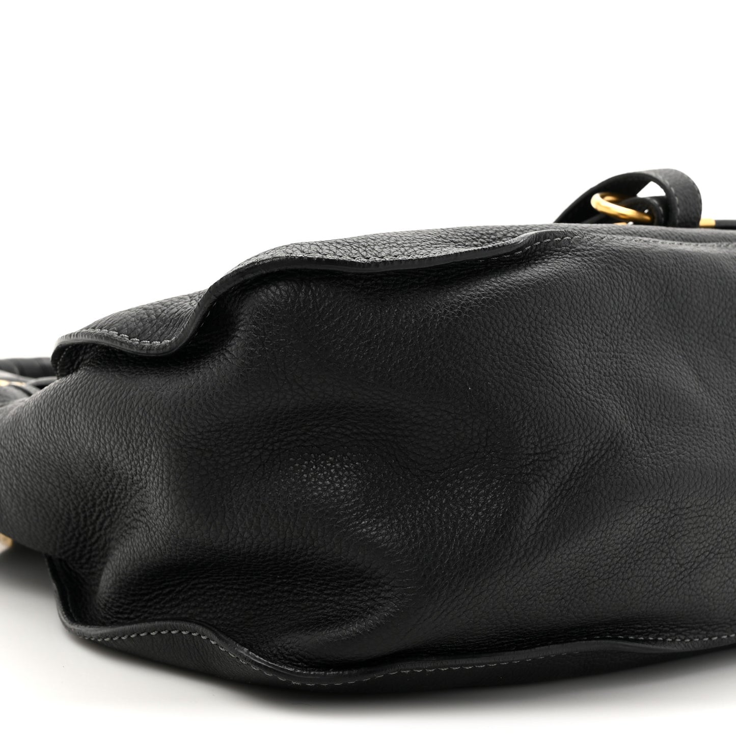 Calfskin Large Marcie Satchel Black
