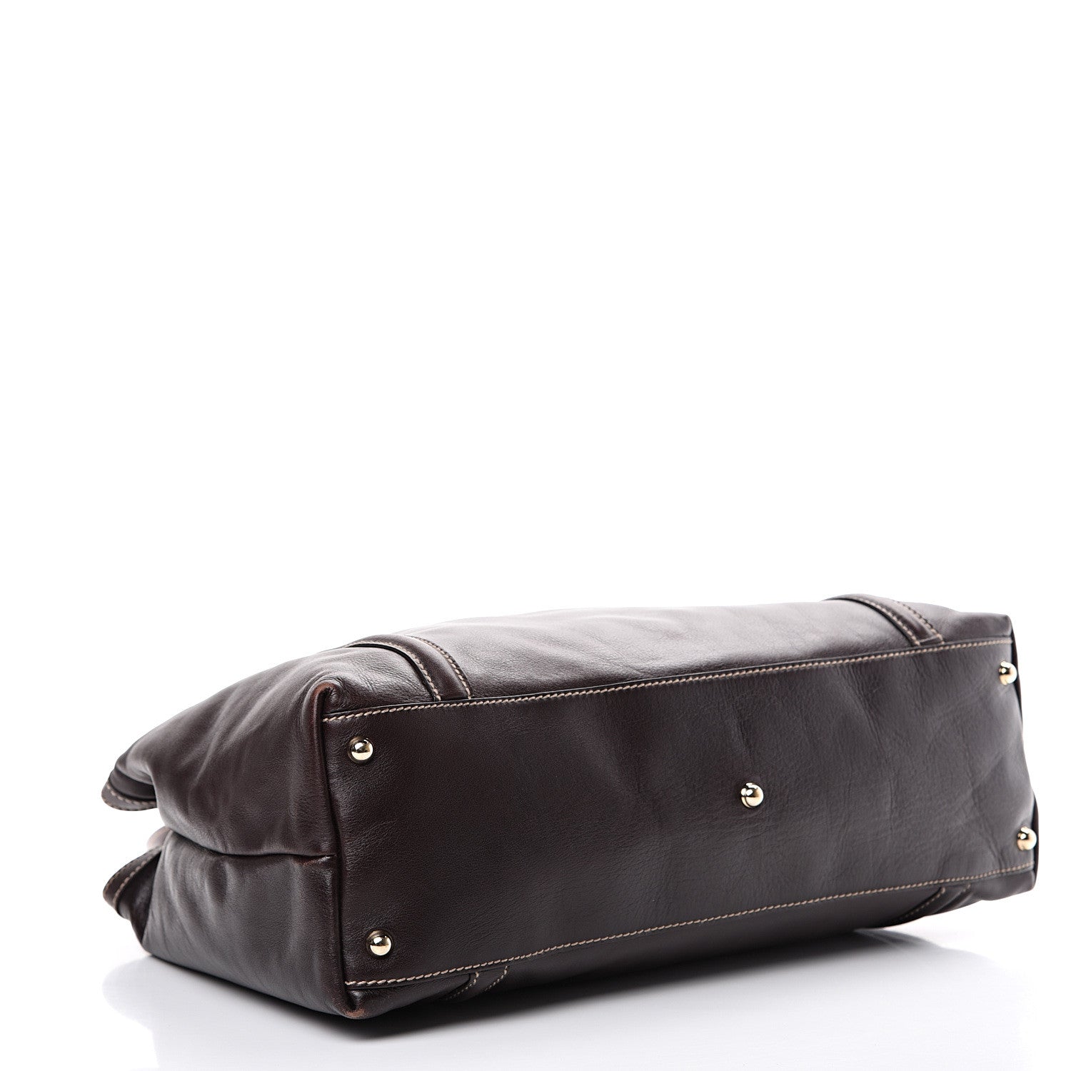 Gucci Calfskin Medium Britt Tote Brown 3 of 13