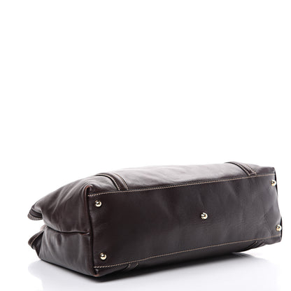 Gucci Calfskin Medium Britt Tote Brown 3 of 13