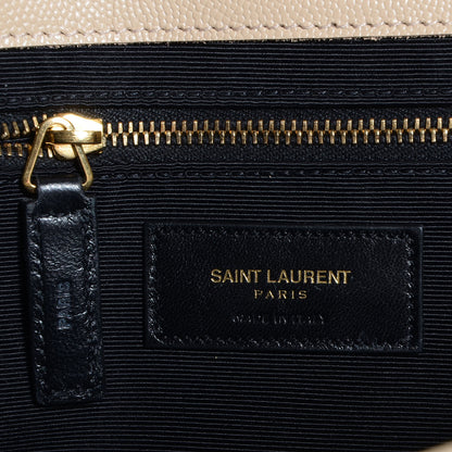 Saint Laurent Matelasse Chevron Monogramme Large Satchel Beige 6 of 9