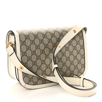 Gucci GG Supreme Monogram Horsebit 1955 Shoulder Bag Beige Mystic White 3 of 9