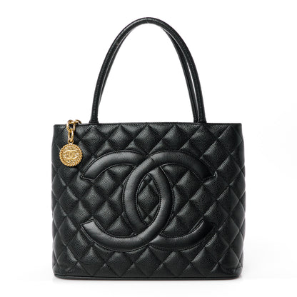 Chanel Caviar Quilted Medallion Tote Black 1 of 11