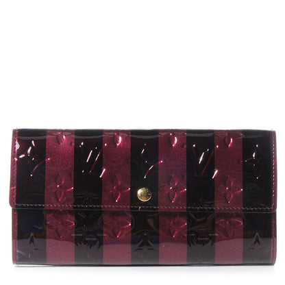 Louis Vuitton Vernis Rayures Sarah Wallet Amarante 1 of 8