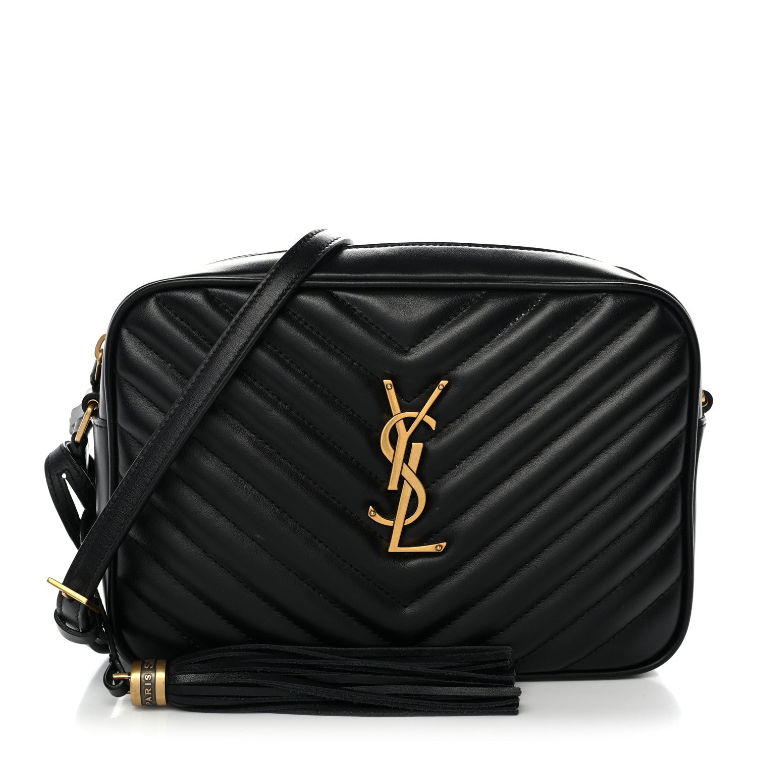 Saint Laurent Calfskin Matelasse Monogram Lou Camera Bag Black 1 of 11