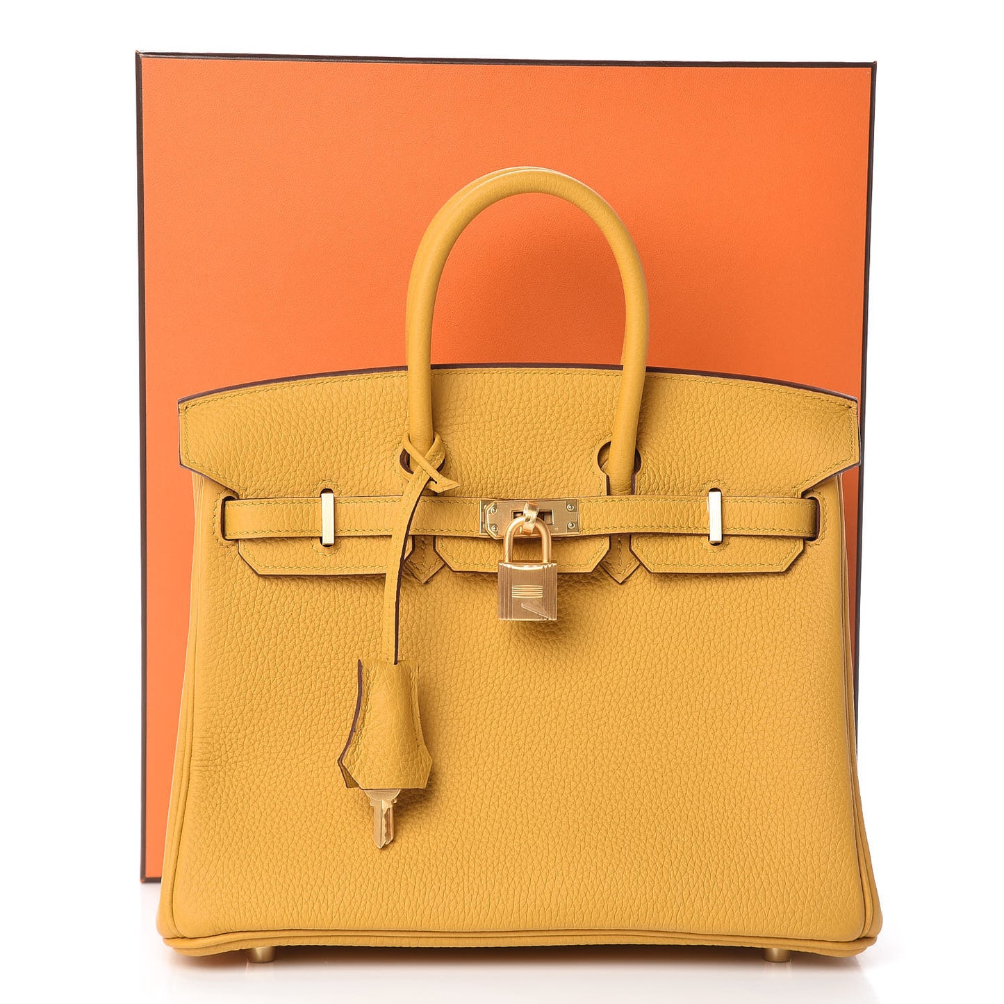 Togo Horseshoe Birkin 25 Jaune Ambre