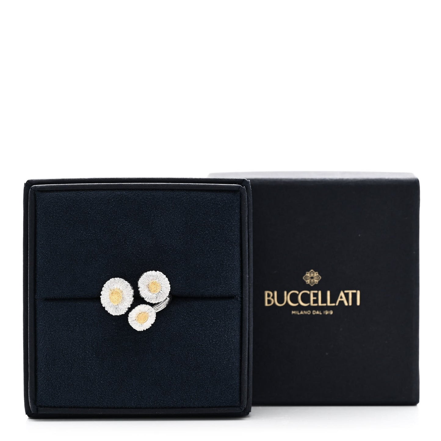 Sterling Silver Gold Vermeil Multi Blossoms Daisy Ring 53 6.5