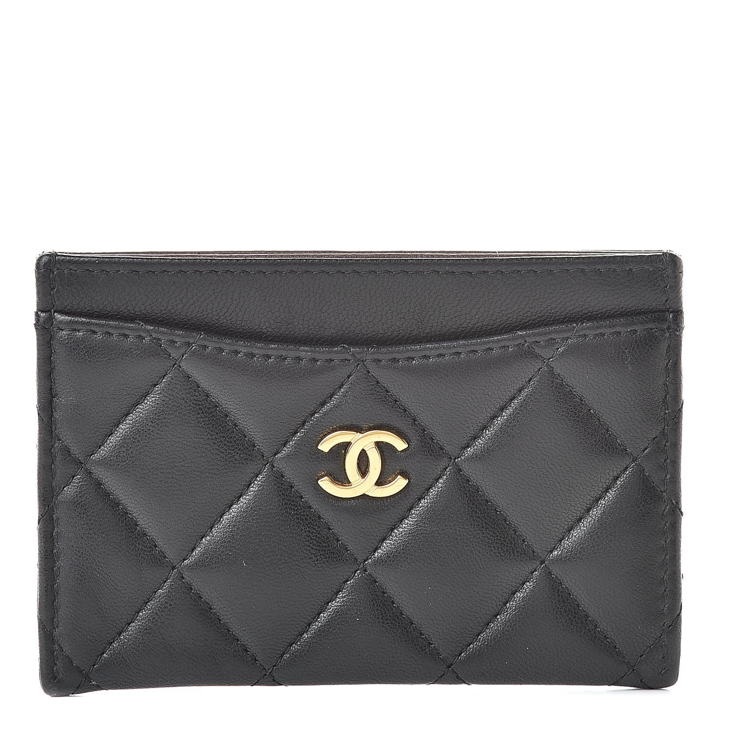 Chanel Lambskin Quilted Card Holder Black 1 of 9