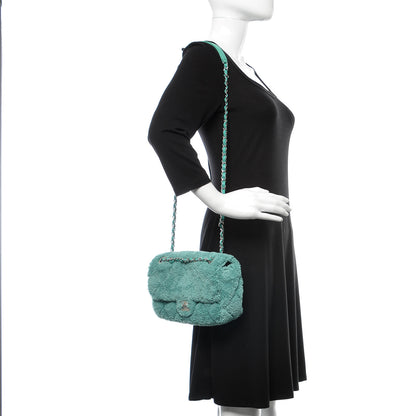 Chanel Lambskin Calfskin Mixed Fibers Quilted Medium Flap Green 2 of 9
