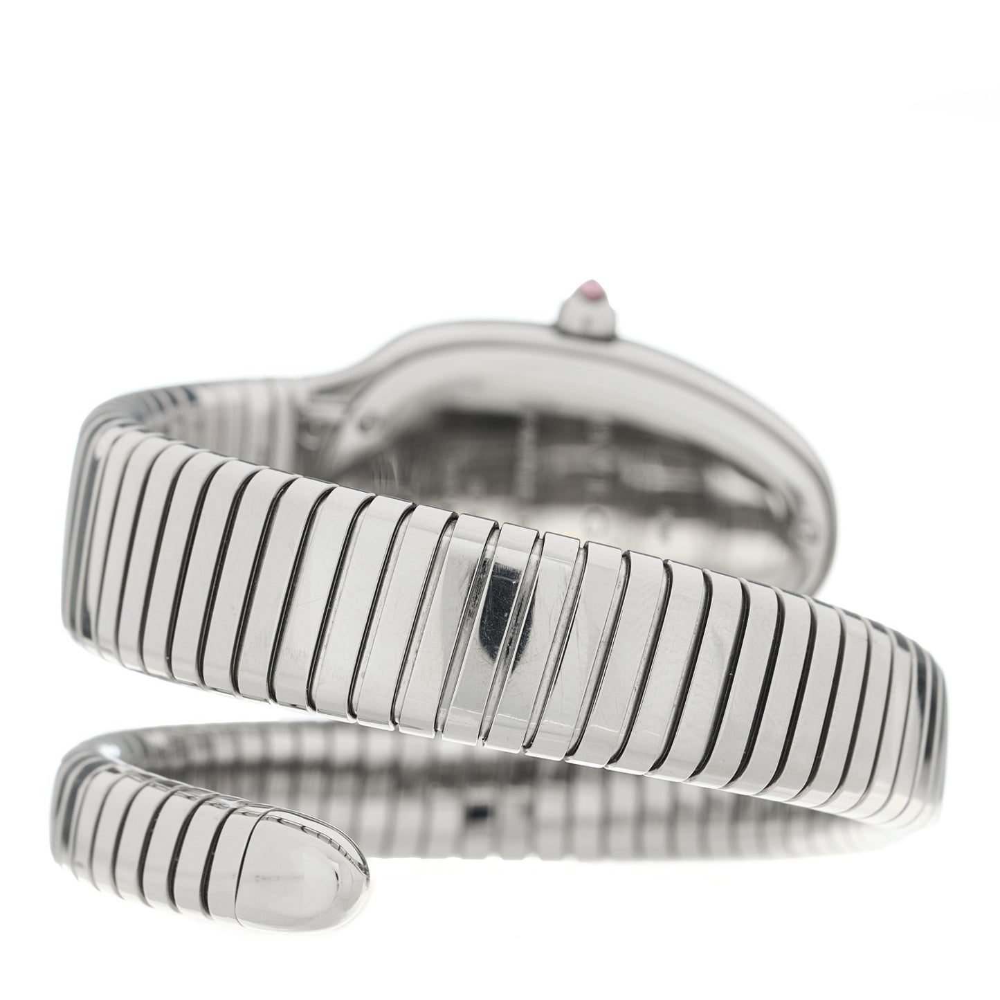 Stainless Steel 35mm Serpenti Tubogas Quartz Watch Black