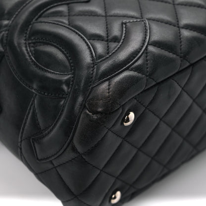Chanel Calfskin Quilted Large Cambon Bowler Black 9 of 16