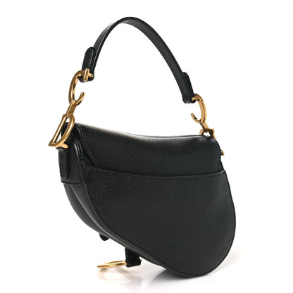 Christian Dior Grained Calfskin Mini Saddle Bag Black 3 of 11