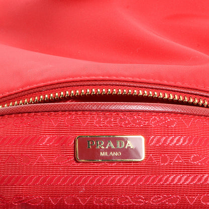 Prada Tessuto Nylon Saffiano Shoulder Bag Rosso 7 of 10