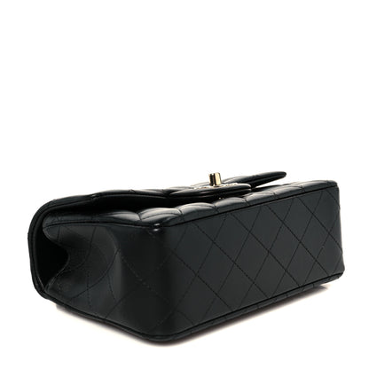 Chanel Lambskin Quilted Mini Top Handle Rectangular Flap Black 4 of 12