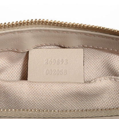 Gucci Guccissima Small Mayfair Bow Detail Shoulder Bag Off White 7 of 9