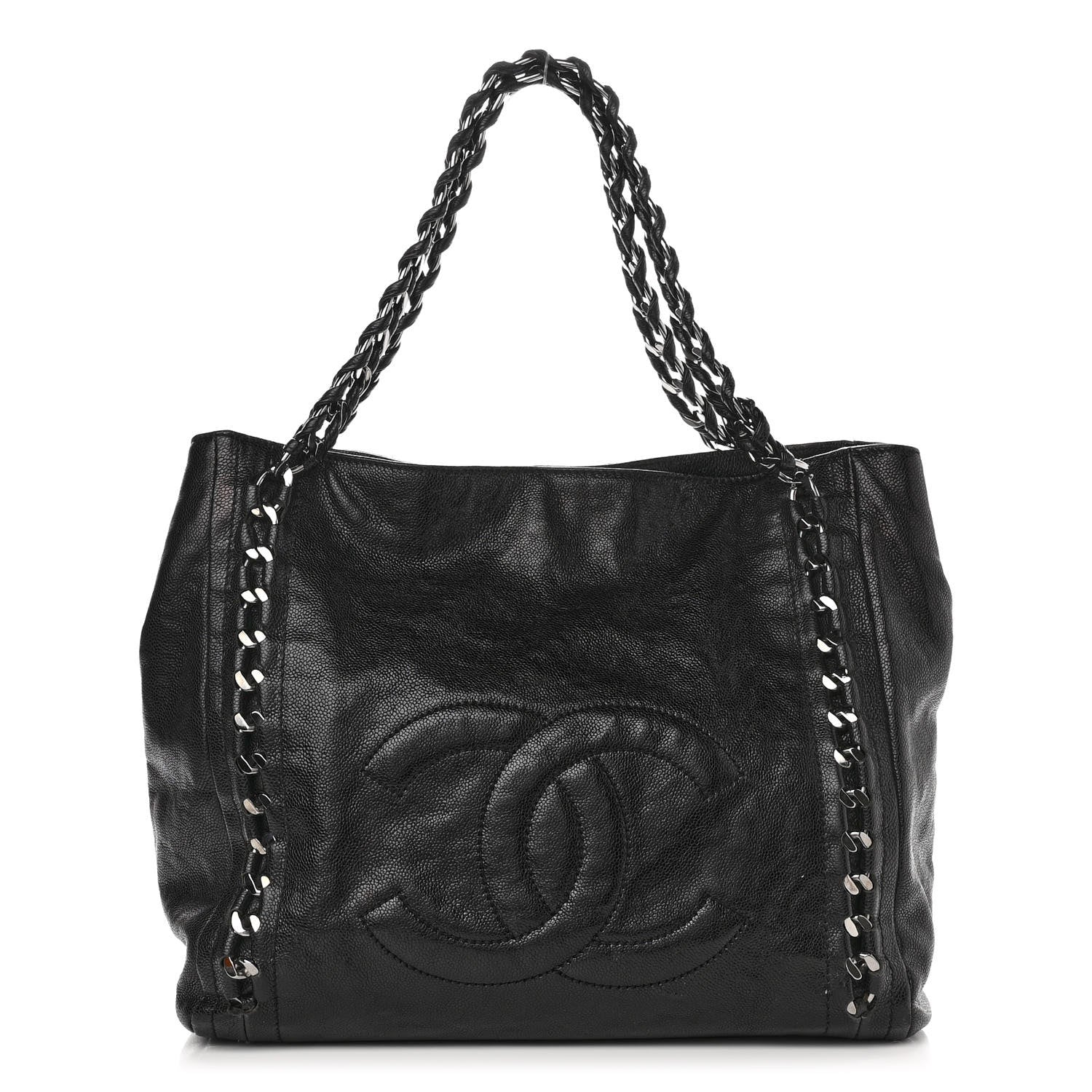Chanel Glazed Caviar Modern Chain Tote Black 1 of 10