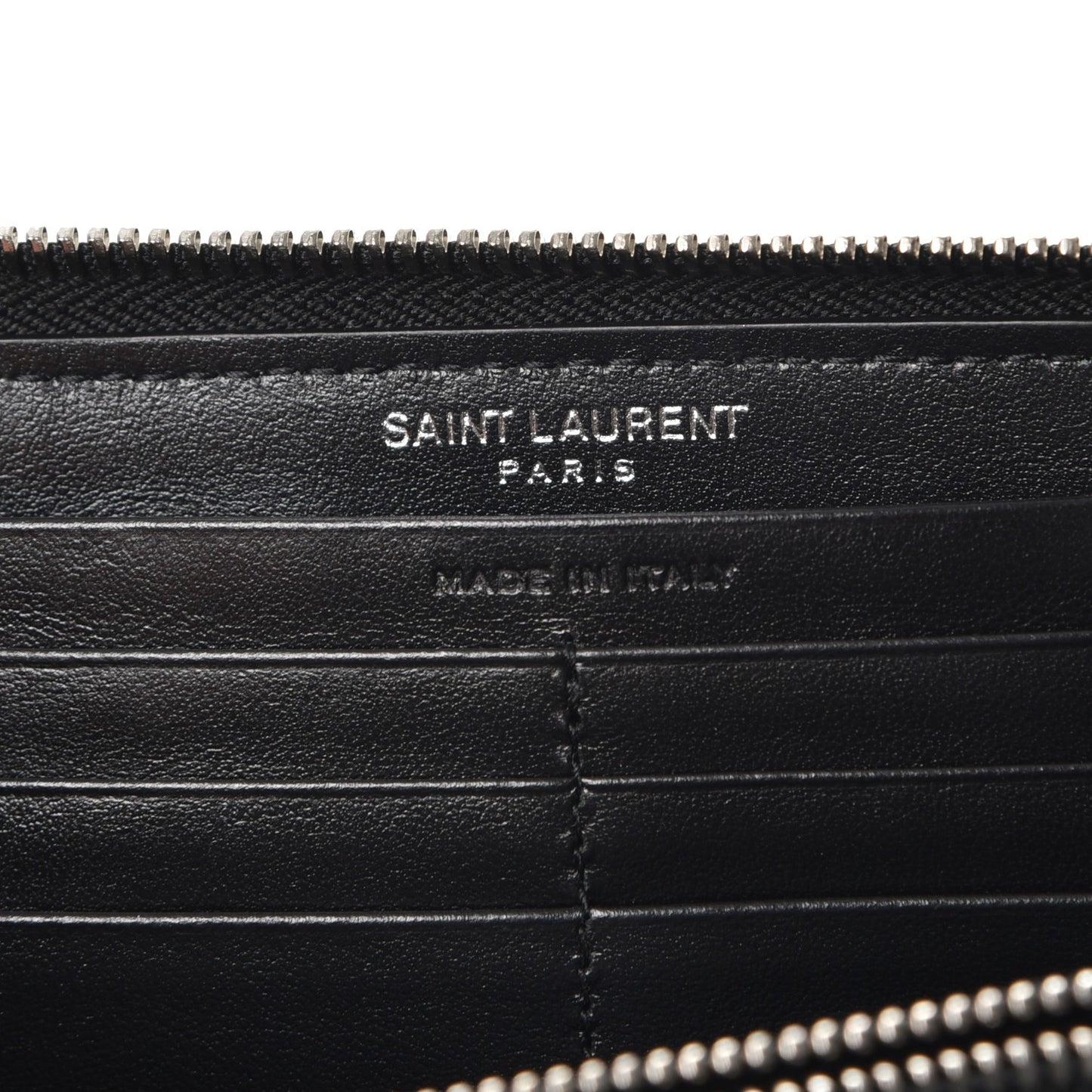 Calfskin Crocodile Embossed Monogram Zip Around Wallet Black