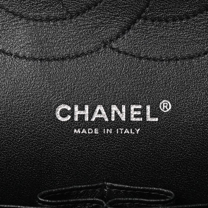 Chanel Shiny Distressed Calfskin Quilted Jumbo Double Flap So Black 6 of 11
