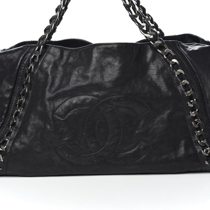 Chanel Calfskin East West Modern Chain Tote Black 10 of 10