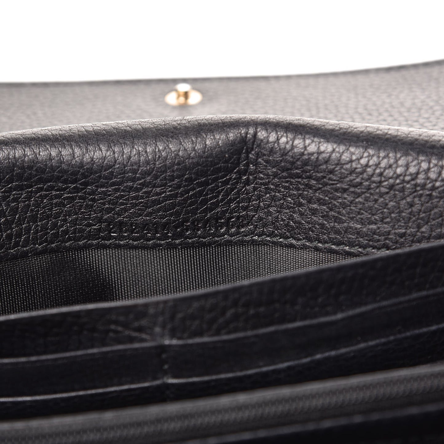 Pebbled Calfskin Large Soho Continental Wallet Black