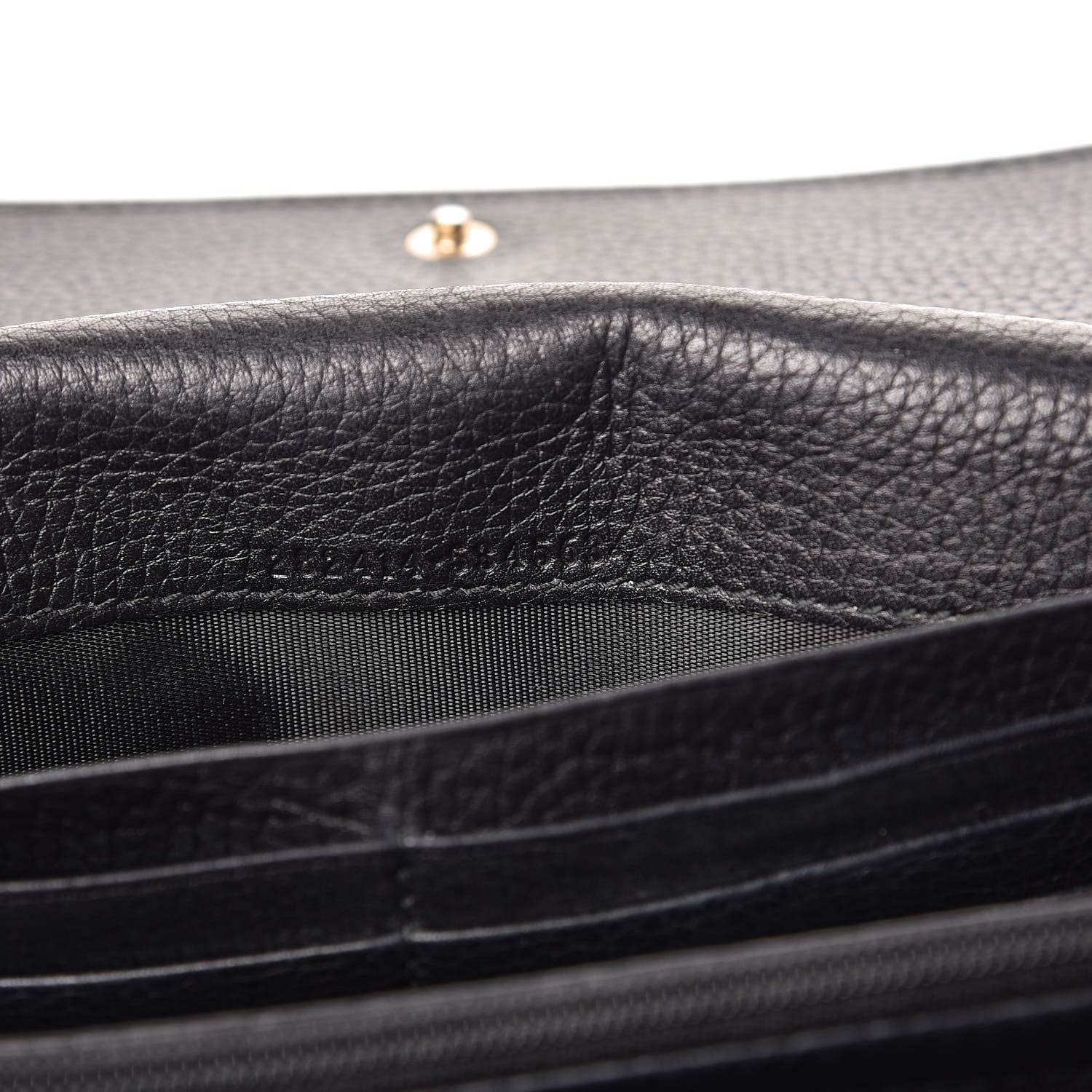 Gucci Pebbled Calfskin Large Soho Continental Wallet Black 8 of 15