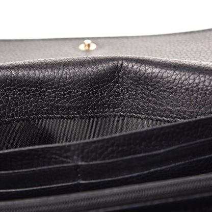 Gucci Pebbled Calfskin Large Soho Continental Wallet Black 8 of 15
