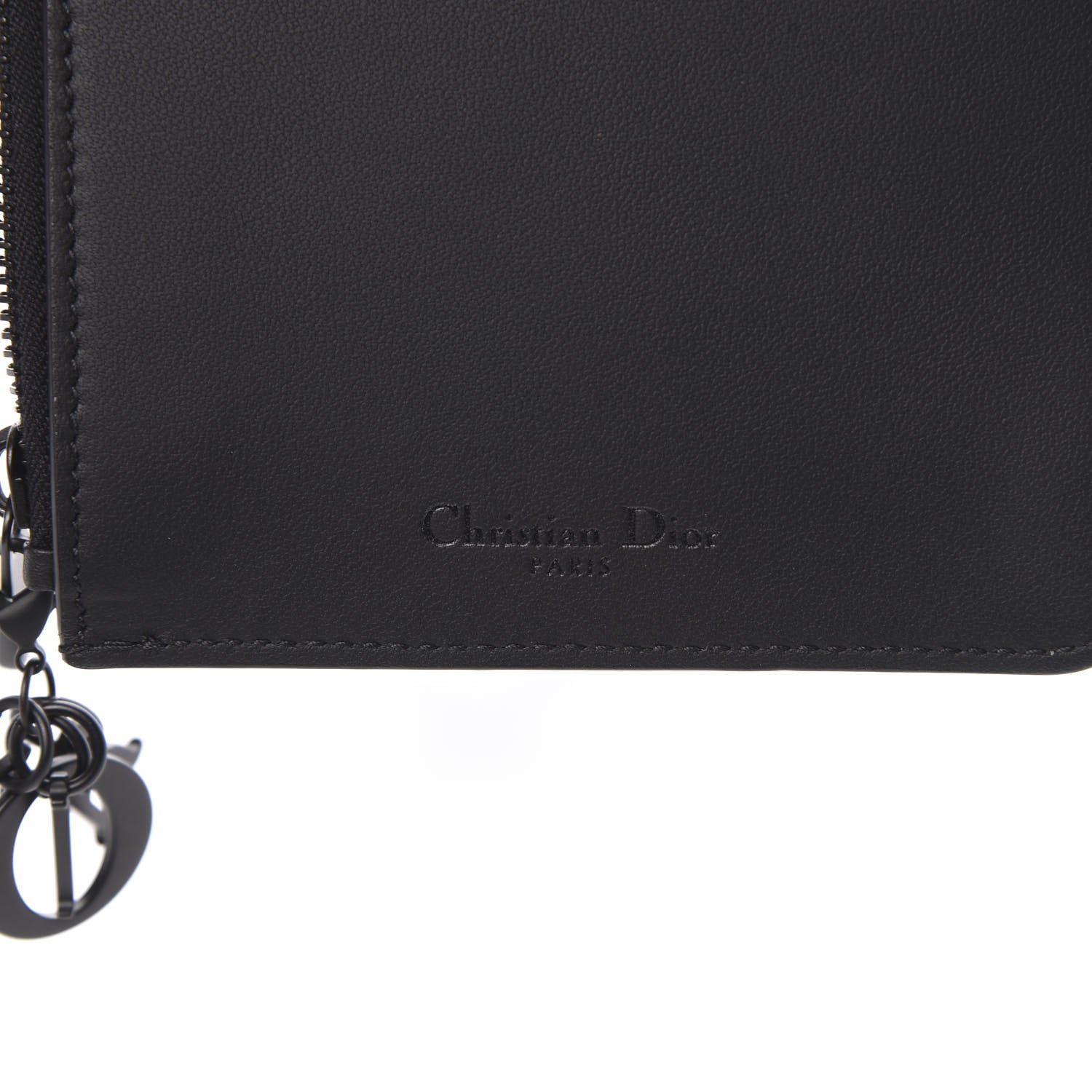 Christian Dior Ultra Matte Calfskin Cannage Large Lady Dior Zip Wallet Black 6 of 8