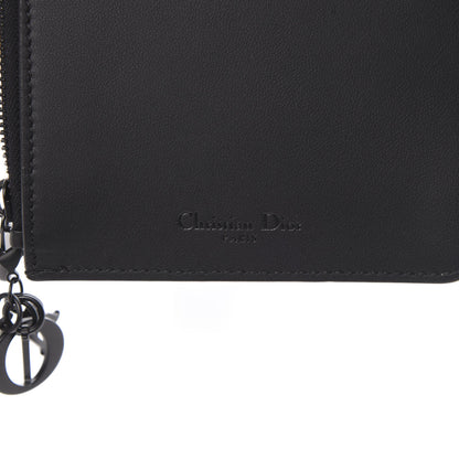 Christian Dior Ultra Matte Calfskin Cannage Large Lady Dior Zip Wallet Black 5 of 7