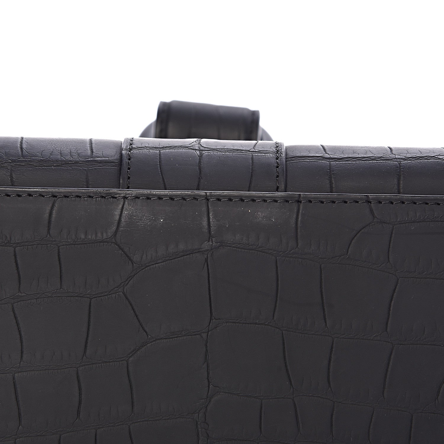 Delvaux Matte Alligator MM Brillant Satchel Black 9 of 11