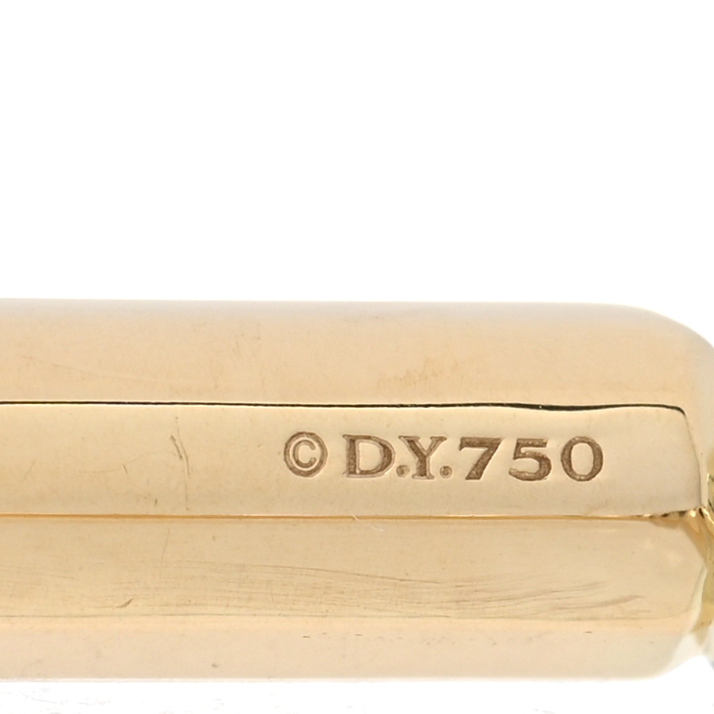18K Yellow Gold Diamond Lexington Barrel Ring 53 6.5