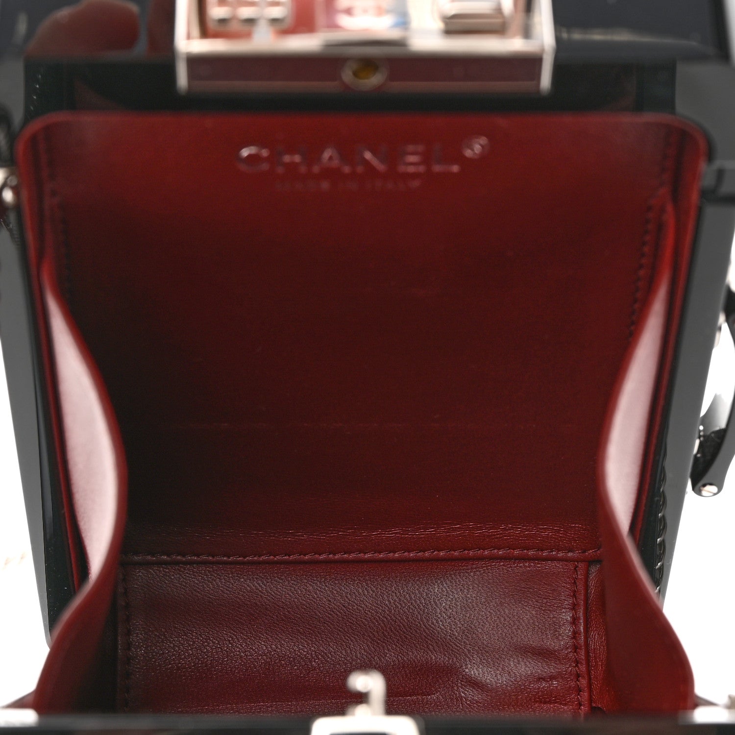 Chanel Plexiglass Lambskin Evening In The Air Mini Trolley Minaudiere Clutch 5 of 8