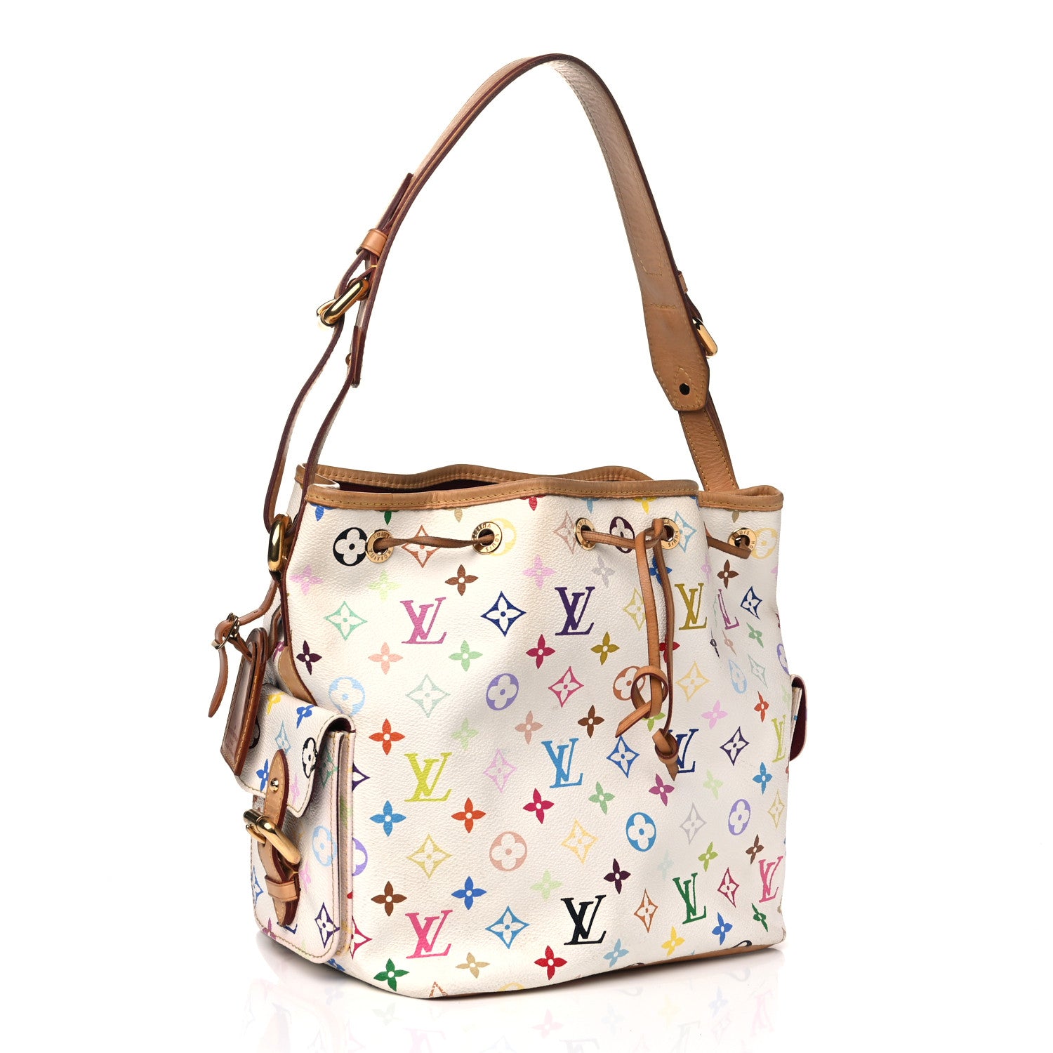 Louis Vuitton Monogram Multicolor Petit Noe White 2 of 14