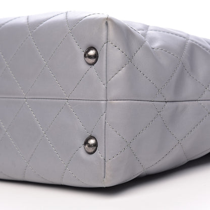 Chanel Calfskin Quilted Large Shopping In Chains Tote Light Grey 9 of 15